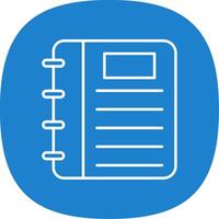 Note Book Line Curve Icon vector