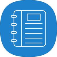 Note Book Line Curve Icon vector