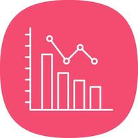 Loss Line Curve Icon vector