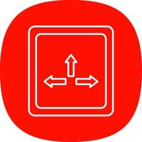 Resize Line Curve Icon vector