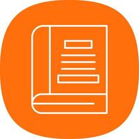 Book Line Curve Icon vector