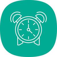 alarma línea curva icono vector