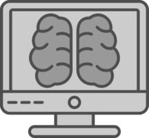 cerebro relleno icono vector