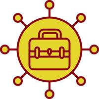 Briefcase Line Circle Icon vector