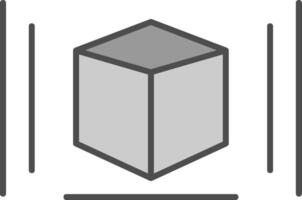 3d Modeling Fillay Icon vector