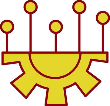 Setting Line Circle Icon vector