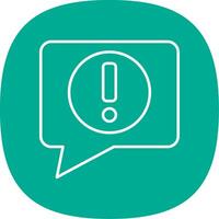 Alert Line Curve Icon vector