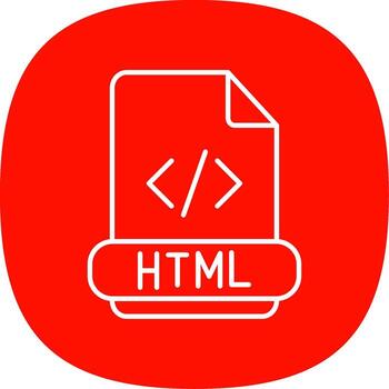 Html Line Curve Icon vector