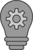 idea relleno icono vector