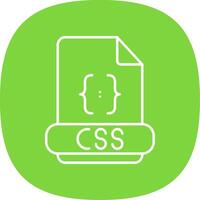 Css Line Curve Icon vector