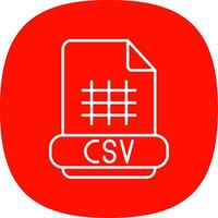 Csv Line Curve Icon vector