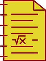 matemáticas línea circulo icono vector