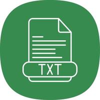 Txt Line Curve Icon vector