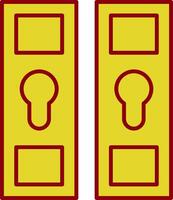 Locker Line Circle Icon vector