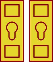 Locker Line Circle Icon vector