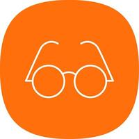 Eyeglasses Line Curve Icon vector