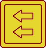 Fast Backward Line Circle Icon vector