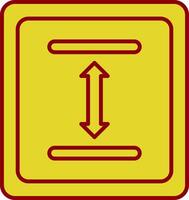 Between Line Circle Icon vector
