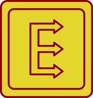 Three Arrows Line Circle Icon vector