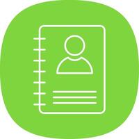 Agenda Line Curve Icon vector