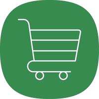 Shopping Cart Line Curve Icon vector