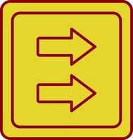 Fast Forward Line Circle Icon vector