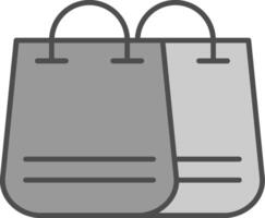 Shopping Bag Fillay Icon vector