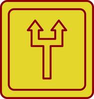 Up Line Circle Icon vector