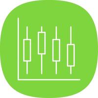 Diagram Line Curve Icon vector