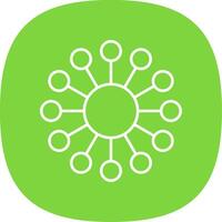 Diagram Line Curve Icon vector