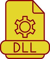 Dll Line Circle Icon vector