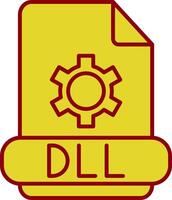 dll línea circulo icono vector