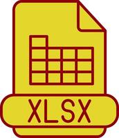 xlsx línea circulo icono vector