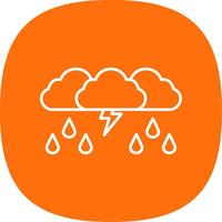 Storm Line Curve Icon vector