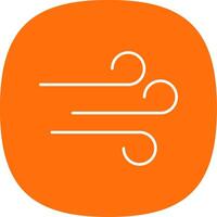Wind Line Curve Icon vector