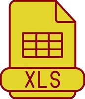 xls línea circulo icono vector