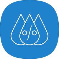 Humidity Line Curve Icon vector