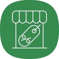 Marketplace Line Curve Icon vector