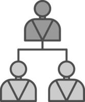 Hierarchy Fillay Icon vector