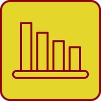 Bar Chart Line Circle Icon vector