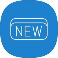 New Card Line Curve Icon vector