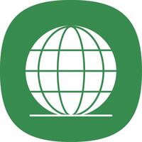 Worldwide Line Circle Icon vector