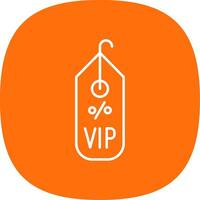 Vip Line Curve Icon vector