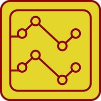 Line Chart Line Circle Icon vector