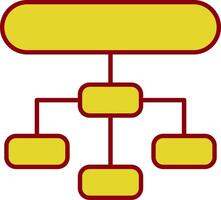 Hierarchical Structure Line Circle Icon vector