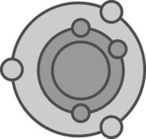 Radar Line Circle Icon vector