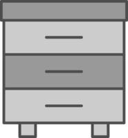 Drawer Fillay Icon vector