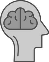 Mind Fillay Icon vector