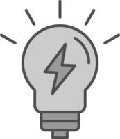Light Bulb Fillay Icon vector