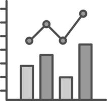 Bar Chart Fillay Icon vector